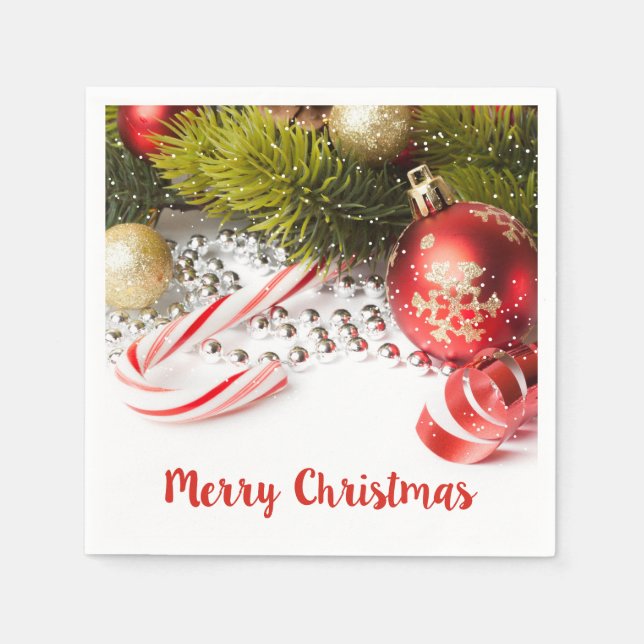 Cute Christmas Decoration Paper Napkins (Front)