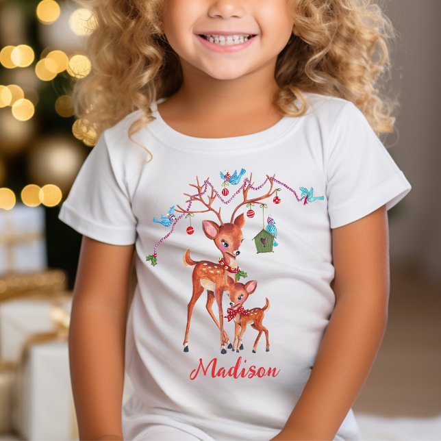 Cute Christmas Deer  T-Shirt (Cute Christmas Deer T-Shirt)
