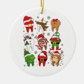 Personalized 3 Inch Santa's Little Helper White Ceramic Ornament