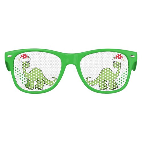 Cute Christmas Dinosaur Green Holiday Kids Sunglasses