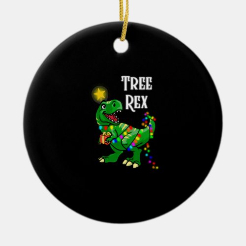 Cute Christmas Dinosaur Tree Rex Men Boys Girls Ki Ceramic Ornament