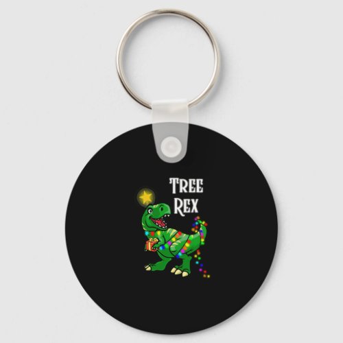 Cute Christmas Dinosaur Tree Rex Men Boys Girls Ki Keychain