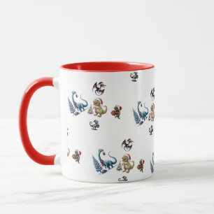 Cute Christmas Dinosaurs  Mug