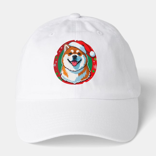 Cute Christmas Dog Festive Christmas Circle Hat (Front)