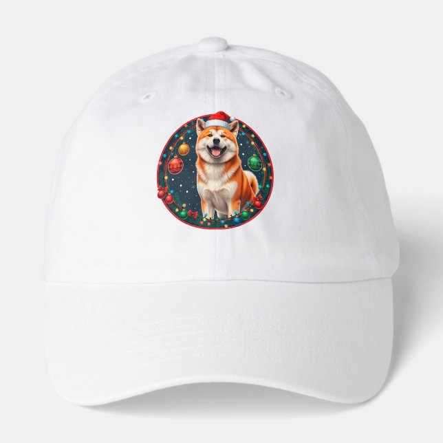 Cute Christmas Dog Festive Christmas Circle Hat (Front)