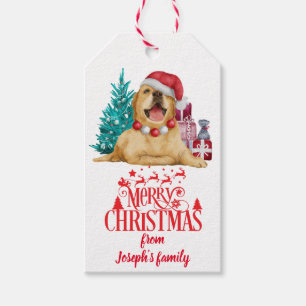 Cute christmas dog gift tags