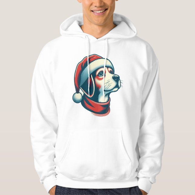 Cute Christmas Dog Hoodie (Front)