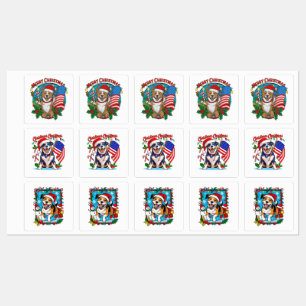Cute Christmas Dog Labels