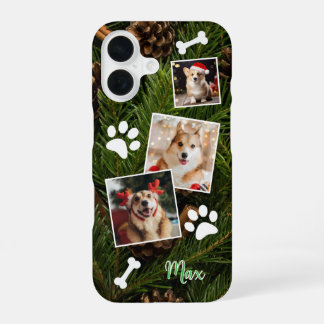 Cute Christmas Dog Phone Case, Simple Customizable iPhone 16 Case