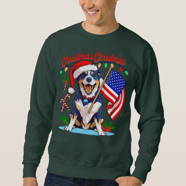 Cute Christmas Dog Sweatshirt (Front)