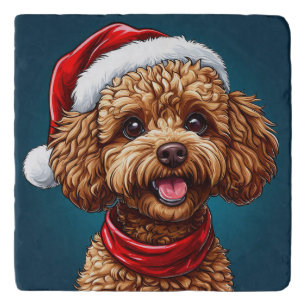 Cute christmas dog trivet