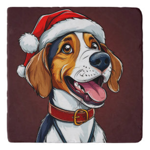 Cute christmas dog trivet