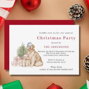 Cute Christmas dogs Christmas party Invitation