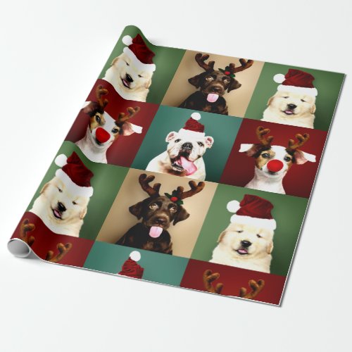 Cute Christmas Dogs Holiday Wrapping Paper