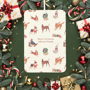 Cute Christmas Dogs Pattern Air Freshener