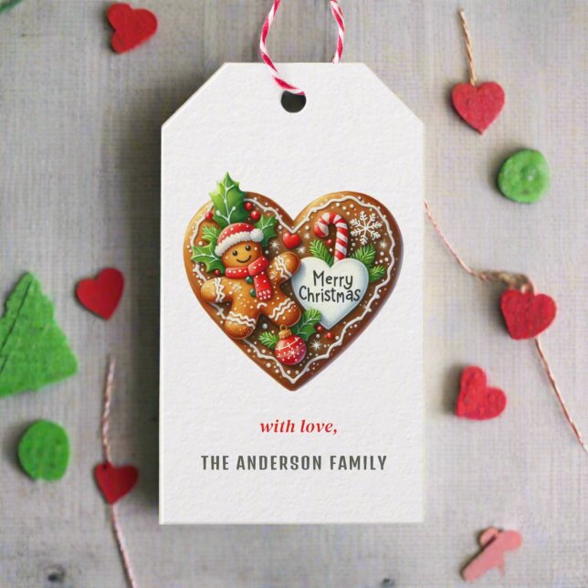Cute Christmas Donut Heart  Gift Tags (Creator Uploaded)