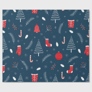 Cute Christmas Doodle Pattern Wrapping Paper