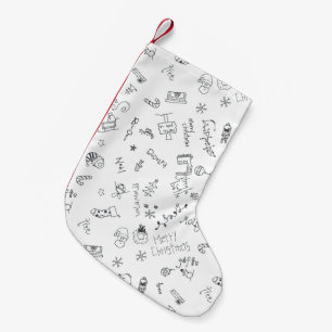 cute christmas doodle stocking