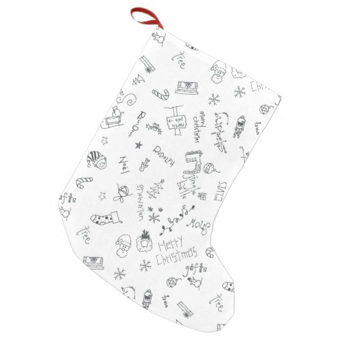 cute christmas doodle stocking