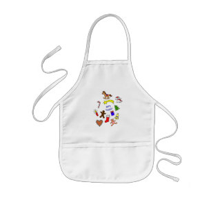 Cute christmas doodles kids' apron