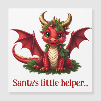 Cute Christmas Dragon Magnet