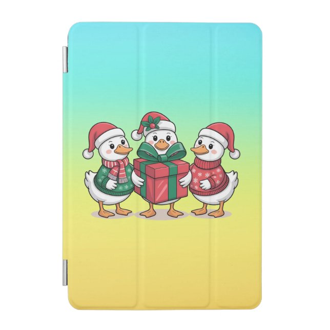 Cute Christmas Ducks Cartoon Art-68105 iPad Mini Cover (Front)