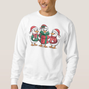 Cute Christmas Ducks Cartoon Art-68105 Sweatshirt