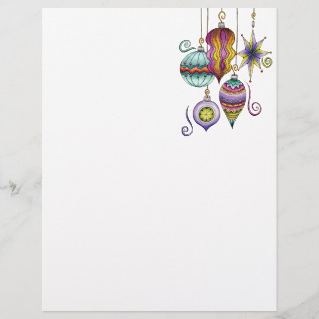 Cute Christmas, Elegant and Fancy Glass Ornaments Flyer (Front)