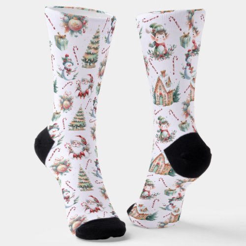 Cute Christmas Elements Socks