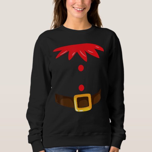 Cute Christmas Elf Costume Sweatshirt