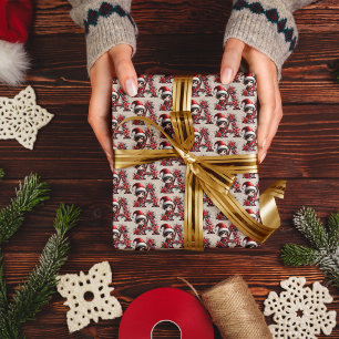 Cute Christmas Elf Festive Letter A Wrapping Paper