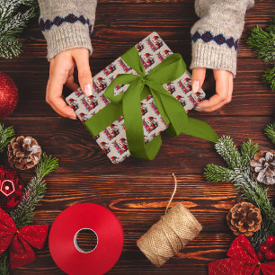 Cute Christmas Elf Festive Letter L Wrapping Paper