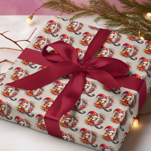 Cute Christmas Elf Festive Letter Q Wrapping Paper