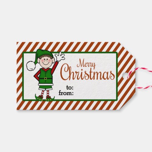 Cute Christmas Elf Gift Tags