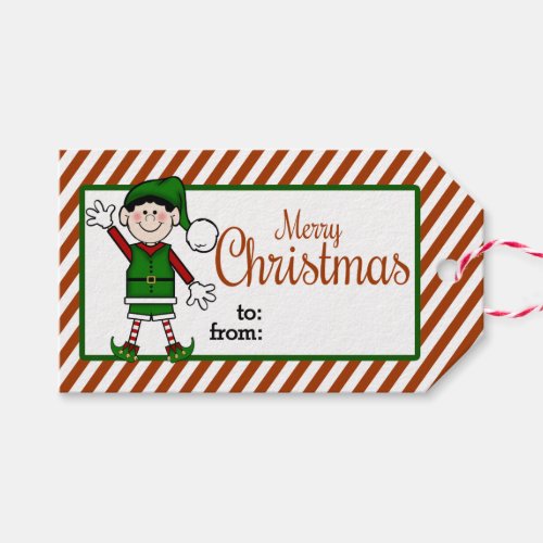 Cute Christmas Elf Gift Tags