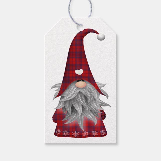 Cute Christmas Elf Gnome Gift Tags (Front)