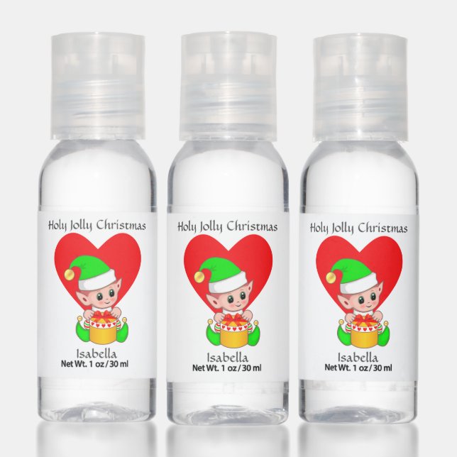 Cute Christmas Elf & Heart Hand Sanitizer (Set)