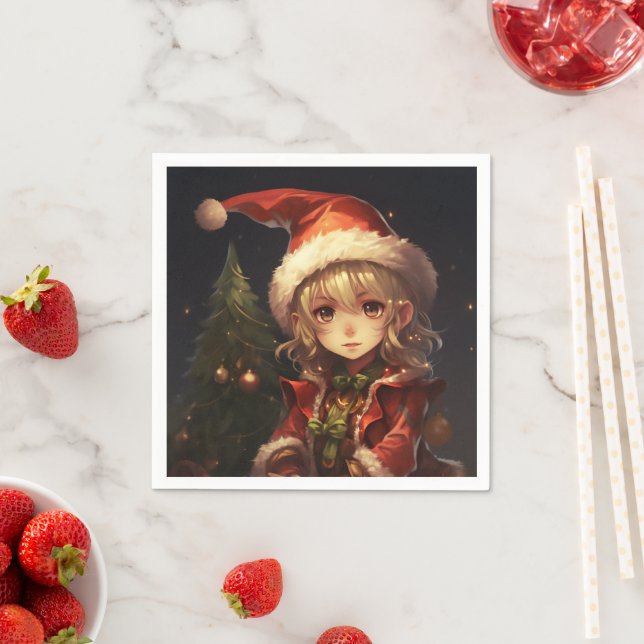 Cute Christmas Elf Napkins (Insitu)