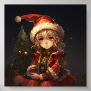 Cute Christmas Elf Poster