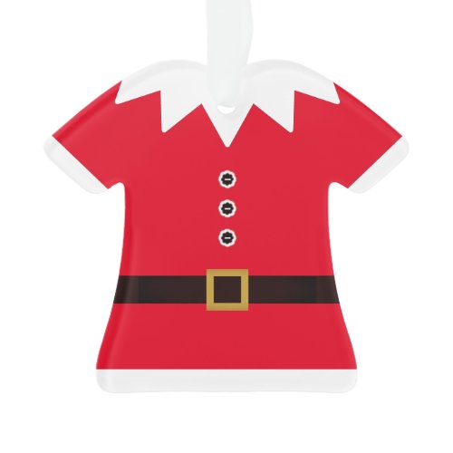 Cute Christmas Elf Suit Figurine Personalized Ornament