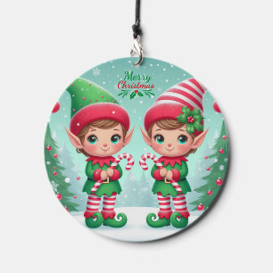 Cute Christmas elves Wind Chime