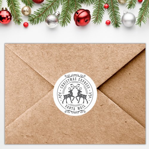 Cute Christmas Express Santa Mail for Kids Classic Round Sticker