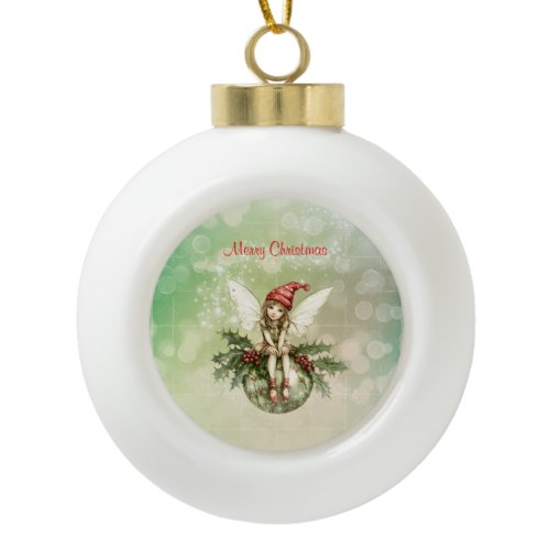 Cute Christmas Fairy on an Ornament