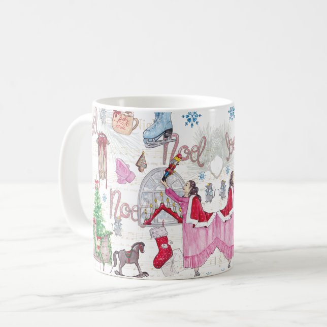 Cute Christmas Fairy Tale Coffee Mug (Front Left)