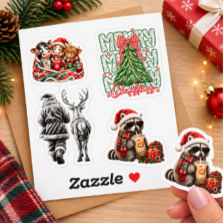 Cute Christmas Family Friends Holiday Sticker Desi