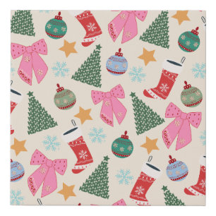 Cute Christmas Faux Canvas Print