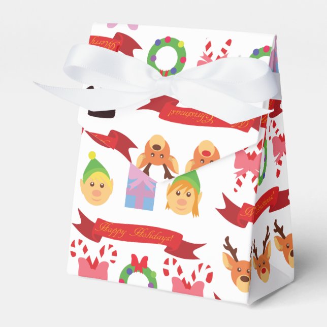 Cute Christmas! Favor Boxes (Front Side)