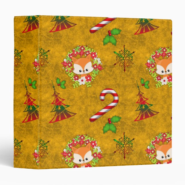 Cute Christmas Fox Binder (Front/Spine)