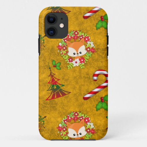 Cute Christmas Fox iPhone 11 Case