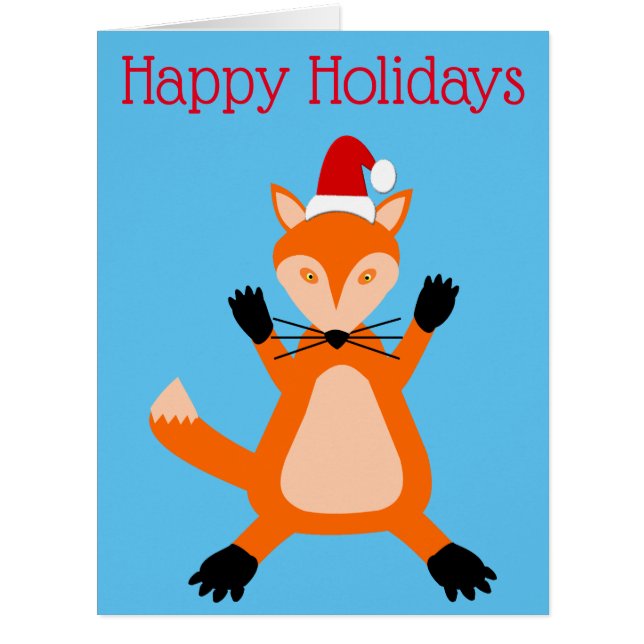 Cute Christmas Fox Custom Cards (Front)
